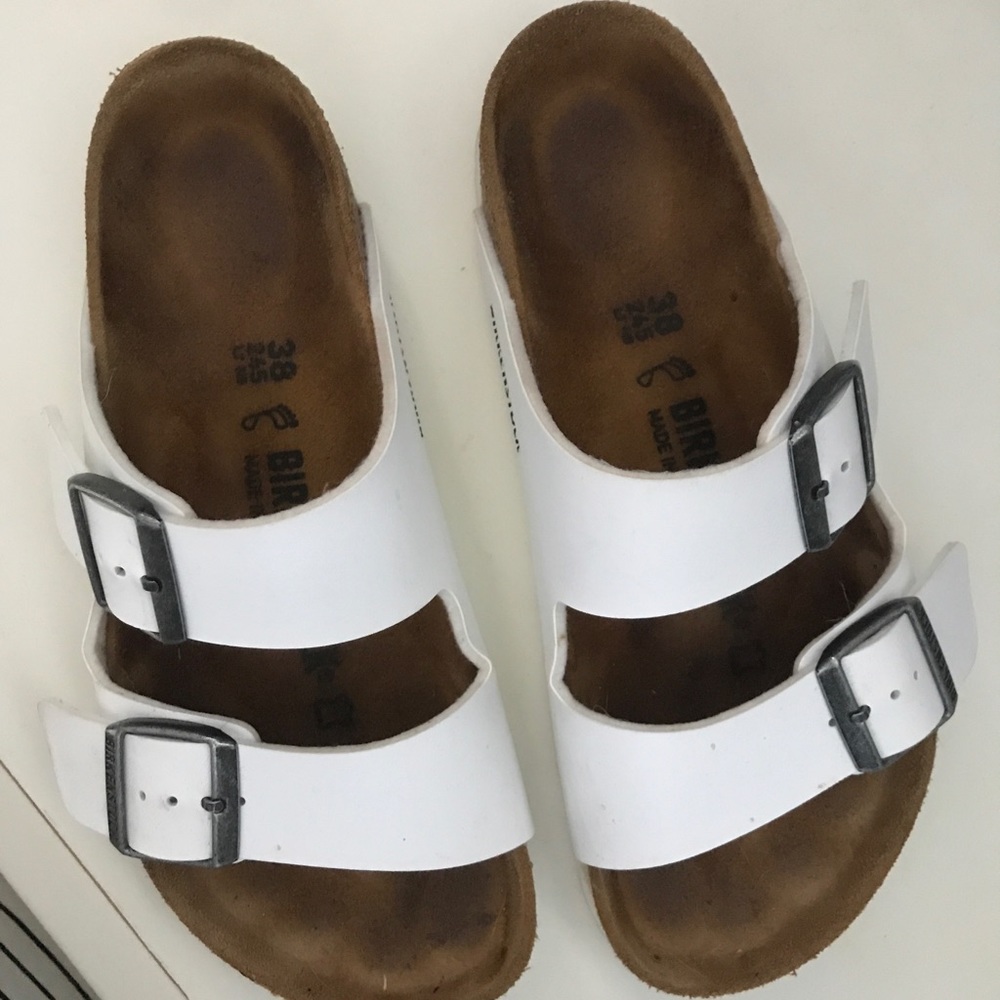 White Birkenstock sandle